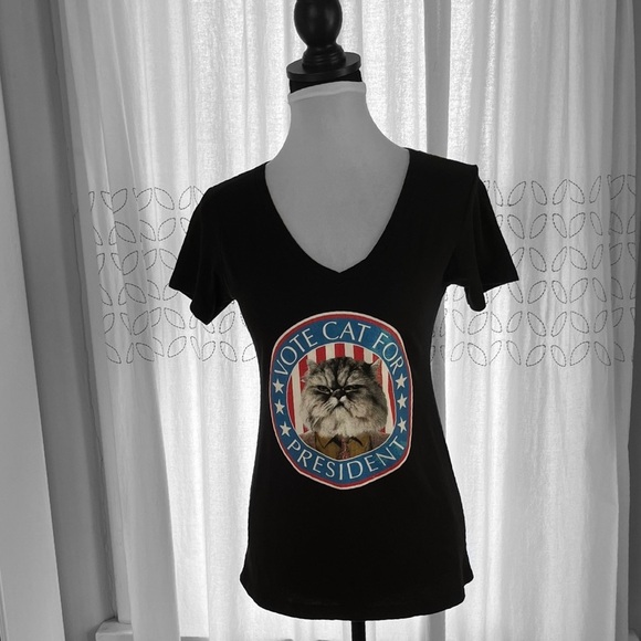 Cat for president T-shirt 🖤 - Picture 1 of 8